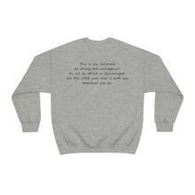 Load image into Gallery viewer, "I Will Be With You" Joshua 1:9 Adult Unisex Heavy Blend™ Crewneck Sweatshirt
