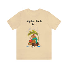 Load image into Gallery viewer, Psalm 62: 1-2 "My Soul Finds Rest" Adult Unisex Jersey Short Sleeve Tee