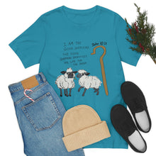 Load image into Gallery viewer, "The Good Shepherd" John 10:11 Adult Unisex Jersey Short Sleeve Tee