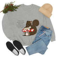Load image into Gallery viewer, "Scripture Squirrel 2 Peter 3:18" Unisex Heavy Blend™ Crewneck Sweatshirt