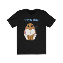 Load image into Gallery viewer, LiLi Rabbit "Are you okay?" Adult Unisex Jersey Short Sleeve Tee
