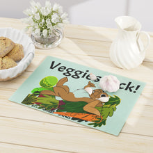 Load image into Gallery viewer, LiLi Rabbit "Veggies Rock" Cutting Board