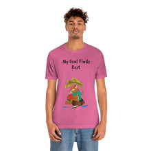 Load image into Gallery viewer, Psalm 62: 1-2 "My Soul Finds Rest" Adult Unisex Jersey Short Sleeve Tee