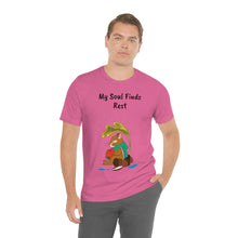 Load image into Gallery viewer, Psalm 62: 1-2 "My Soul Finds Rest" Adult Unisex Jersey Short Sleeve Tee