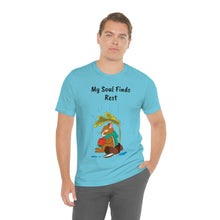 Load image into Gallery viewer, Psalm 62: 1-2 "My Soul Finds Rest" Adult Unisex Jersey Short Sleeve Tee