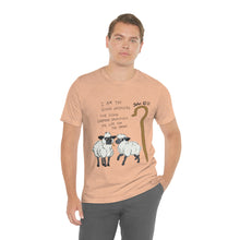 Load image into Gallery viewer, "The Good Shepherd" John 10:11 Adult Unisex Jersey Short Sleeve Tee
