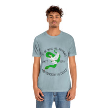 Load image into Gallery viewer, Matthew 10:16 "Wise As Serpents, Innocent As Doves" Adult Unisex Jersey Short Sleeve Tee