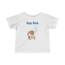 Load image into Gallery viewer, LiLi Rabbit "Naps Rock" Infant Fine Jersey Tee