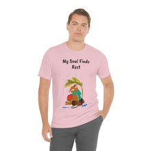 Load image into Gallery viewer, Psalm 62: 1-2 "My Soul Finds Rest" Adult Unisex Jersey Short Sleeve Tee