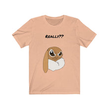 Load image into Gallery viewer, LiLi Rabbit "Really?" Adult Unisex Jersey Short Sleeve Tee