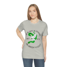 Load image into Gallery viewer, Matthew 10:16 "Wise As Serpents, Innocent As Doves" Adult Unisex Jersey Short Sleeve Tee