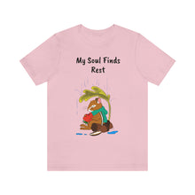 Load image into Gallery viewer, Psalm 62: 1-2 "My Soul Finds Rest" Adult Unisex Jersey Short Sleeve Tee