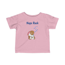 Load image into Gallery viewer, LiLi Rabbit "Naps Rock" Infant Fine Jersey Tee