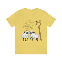 Load image into Gallery viewer, "The Good Shepherd" John 10:11 Adult Unisex Jersey Short Sleeve Tee