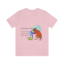 Load image into Gallery viewer, Galations 6:9 Scripture Mouse Adult Unisex Jersey Short Sleeve Tee
