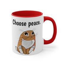 Load image into Gallery viewer, LiLi “Choose Peace” Accent Coffee Mug, 11oz
