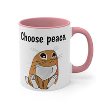 Load image into Gallery viewer, LiLi “Choose Peace” Accent Coffee Mug, 11oz
