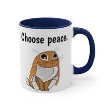 Load image into Gallery viewer, LiLi “Choose Peace” Accent Coffee Mug, 11oz
