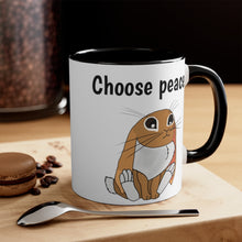 Load image into Gallery viewer, LiLi “Choose Peace” Accent Coffee Mug, 11oz
