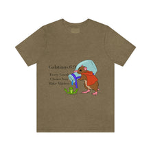 Load image into Gallery viewer, Galations 6:9 Scripture Mouse Adult Unisex Jersey Short Sleeve Tee
